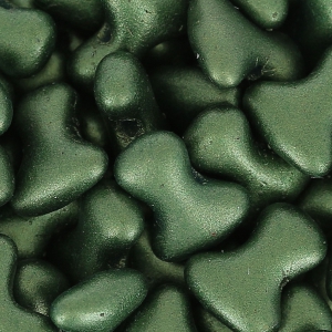 Cuentas de vidrio Preciosa Tee Beads 2x8 mm Verde oliva  Green Gold Shine x50