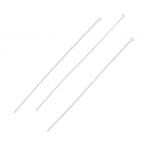 Bastón cabeza bola 50x0,5 mm de Plata x10