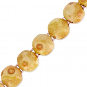 Cuentas de vidrio Dobble Beads 2 agujeros 8 mm Chalkwhite Travertin x20