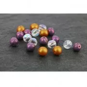 Cuentas de vidrio Dobble Beads 2 agujeros 8 mm Light Copper Metallic Mat x20
