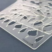 Placa rígida para arcillas poliméricas 152x100 mm motivos Flores y Ojos