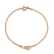 Pulsera para entrepieza 13 cm para niña de Plata 925 dorado rose x1|raw }}