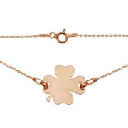 Pulsera para entrepieza 13 cm para niña de Plata 925 dorado rose x1