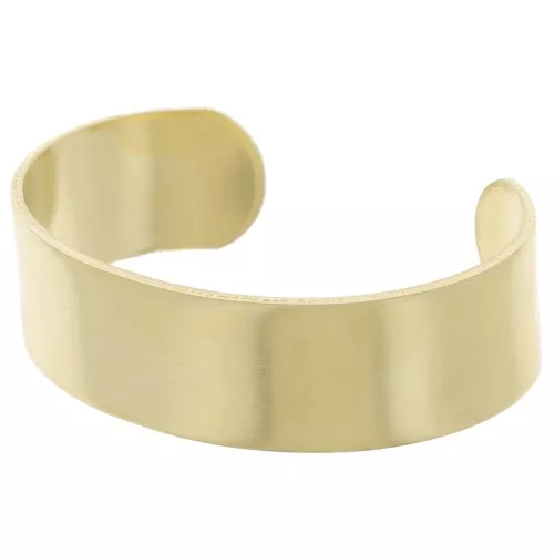 Base pulsera jonc plano de latón bruto 19x150 mm a personalizar x1