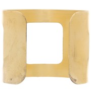 Pulsera jonc plano calado de latón bruto 49x145 mm a personalizar x1