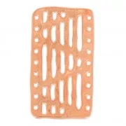 Entrepieza martillada 9 filas 21x37.5 mm dorado rose satinado x1