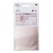 Surtido de 6 Papel Transfer Metalico Hoja Paper Poetry Champagne