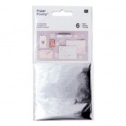 Surtido de 6 Papel Transfer Metalico Hoja Paper Poetry Argenté|raw }}