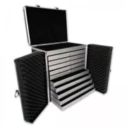 Bandeja 8 compartimentos para maletín de transporte joyas Negro x1