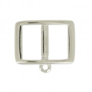 Entrepieza para cordón 10 mm collar choker 17.5 mm plateado antiguo x1