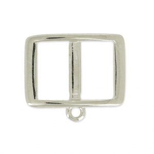 Entrepieza para cordón 10 mm collar choker 17.5 mm plateado antiguo x1