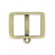 Entrepieza para cordón 10 mm collar choker 17.5 mm bronce x1