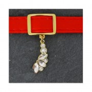 Entrepieza para cordón 10 mm collar choker 17.5 mm bronce x1