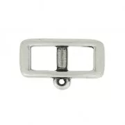 Entrepieza para cordón 5 mm collar choker 18 mm plateado antiguo x1