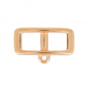 Entrepieza para cordón 5 mm collar choker 18 mm dorado rosa x1