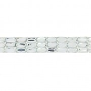 Cinta strass baguette 3 filas termoadhesiva 15 mm Crystal x50cm