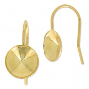 Crochets d'oreilles para cabochon PureCrystal 1122 10 mm dorado con oro fino x2|raw }}