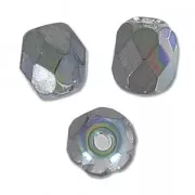 Cuentas facetadas 4 mm Crystal Graphite Rainbow x50