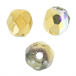 Cuentas facetadas 4 mm Crystal Golden Rainbow x50