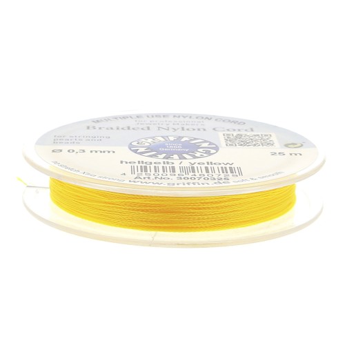 Hilo nylon trenzado europeo Griffin 0.3 mm Yellow x25m