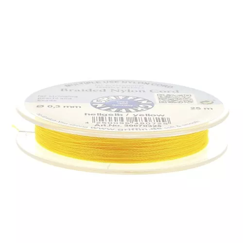Hilo nylon trenzado europeo Griffin 0.3 mm Yellow x25m
