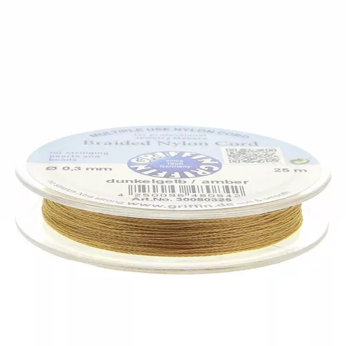 Hilo nylon trenzado europeo Griffin 0.3 mm Amber x25m