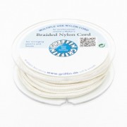 Hilo nylon trenzado europeo Griffin entre 0.5 mm y 0,8 mm Cream x25m
