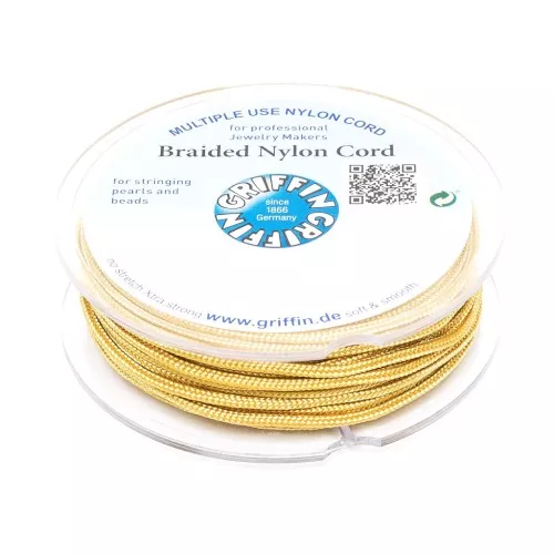 Hilo nylon trenzado europeo Griffin entre 0.5 mm y 0,8 mm Amber x25m