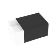 Caja para anillo 5x4.3x3 cm cm Blanco/Negro Mate x1