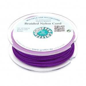 Hilo nylon trenzado europeo Griffin 1 mm Amethyst x25m