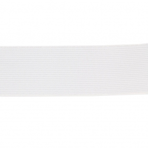 Elástico plano tejido para cinturón falda pantalón 30 mm Blanco x1m