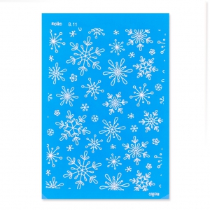 Silk Screen Moiko 74x105 mm - Motivo copos de nieve 8.11