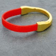 Cierre pulsera media de imán para cordón 10 mm bronce  x1