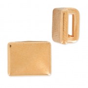 Cuenta pasador slider rectángulo para cordón 5 mm dorado rosa x1|raw }}