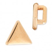 Cuenta pasador slider triángulo para cordón 5 mm dorado rosa x1|raw }}