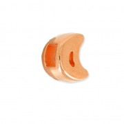 Cuenta pasador slider media luna para cordón 3 mm dorado rosa x1|raw }}