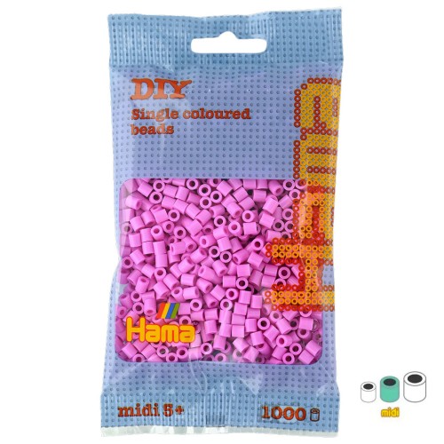 Cuentas Hama Beads MIDI 5 mm Rosa Pastel (n°48) x1000
