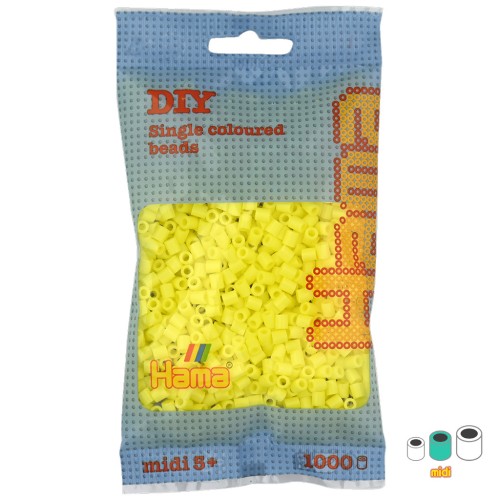 Cuentas Hama Beads MIDI 5 mm Amarillo Pastel (n°43) x1000