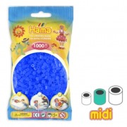 Cuentas Hama Beads MIDI 5 mm Azul Fluorescente (n°36) x1000|raw }}