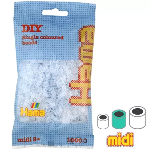Cuentas Hama Beads MIDI 5 mm Transparente (n°19) x1000