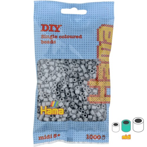 Cuentas Hama Beads MIDI 5 mm Gris (n°17) x1000