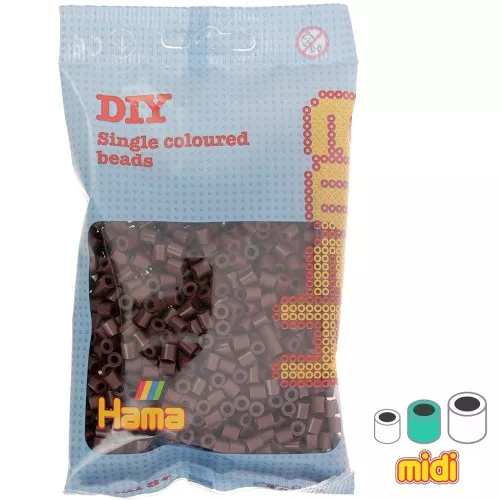 Cuentas Hama Beads MIDI 5 mm Marrón (n°12) x1000