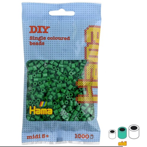 Cuentas Hama Beads MIDI 5 mm Verde (n°10) x1000