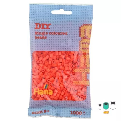 Cuentas Hama Beads MIDI 5 mm Naranja (n°04) x1000