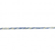 Cordón de algodón twisté 2.5 mm Beige/Azul/Blanco x 1 m