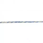 Cordón de algodón twisté 2.5 mm Beige/Azul/Blanco x 1 m