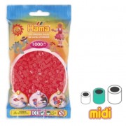 Cuentas Hama Beads MIDI 5 mm Rojo Fluorescente (n°35) x1000