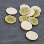 Cabuchón de cerámica redondo efecto craquelado 20 mm Olivine x1