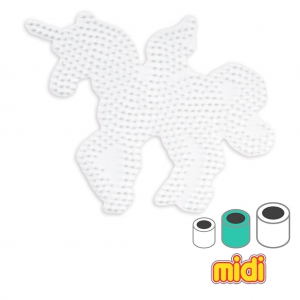 Placa para cuentas de planchar licorne 15x19 cm Hama beads MIDI x1