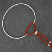 Tuerca 7 mm con agujero de 2.5 mm en Plata 925 x1